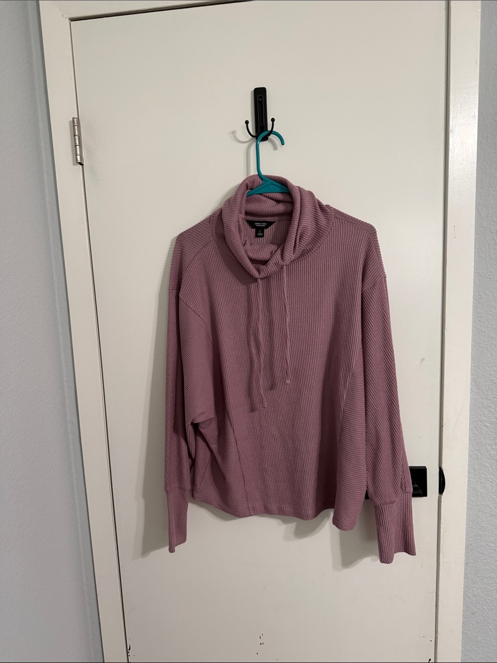 Simply Vera Vera Wang Dusty Mauve Cowl Neck Pullover